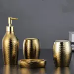 CHAMPAGNE GOLD BATHROOM SET tag1
