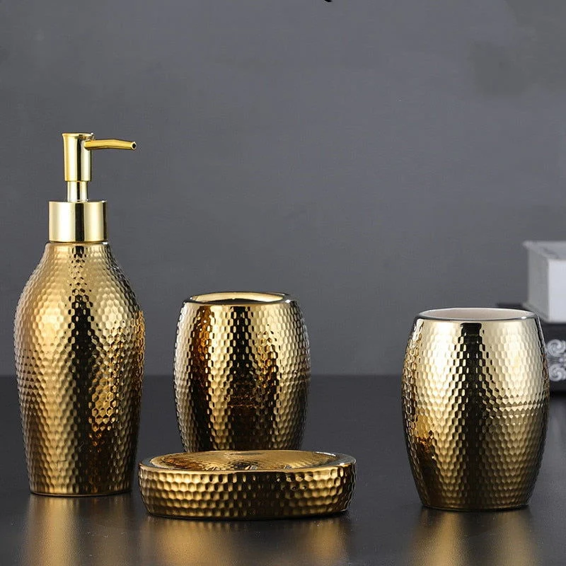 CHAMPAGNE GOLD BATHROOM SET -  - #tag1#
