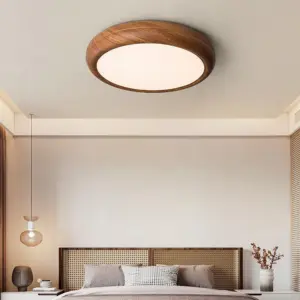 Homeko Wood LED Round Ceiling Lamp