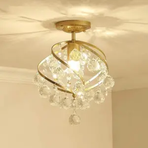 Homeko Luxury Glass Spiral Ceiling Light