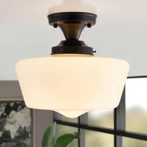 Homeko Cream Brass Hallway Ceiling Light
