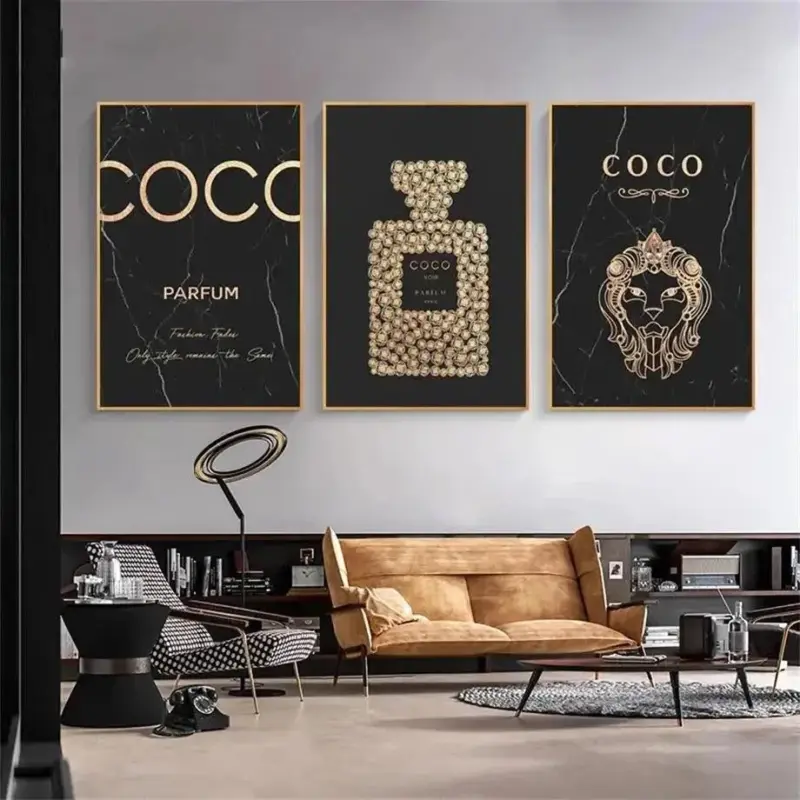 COCO Black Canvas Art tag1