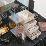 CTHome Drawer Type Plastic Jewelry Storage Box Transparent Finishing Makeup Organizer Earrings Display Stand Rack Bracelet 9d6410ad 5fea 4ea8 9c82 34b9f0e12aeb