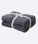 Cable_Throw_Knitted_Blanket_Cotton_Grey_-_-_tag1_-4161213 Cable Throw Knitted Blanket Cotton Grey tag1