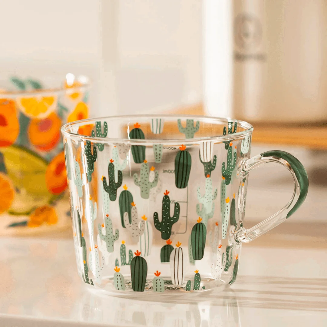 Cactus Glass Mug -