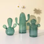 Cactus Mushroom Shaped Glass Vases tag1