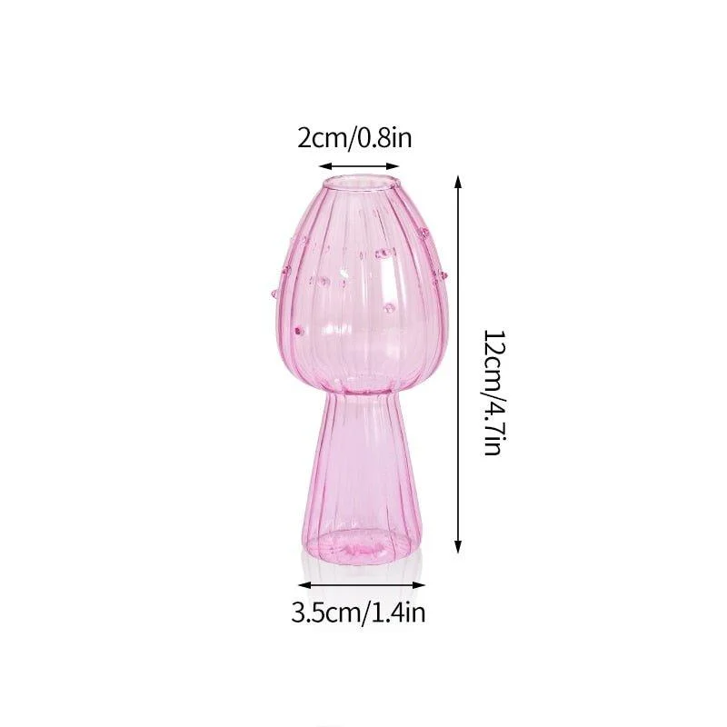 Cactus + Mushroom Shaped Glass Vases -  - #tag1#