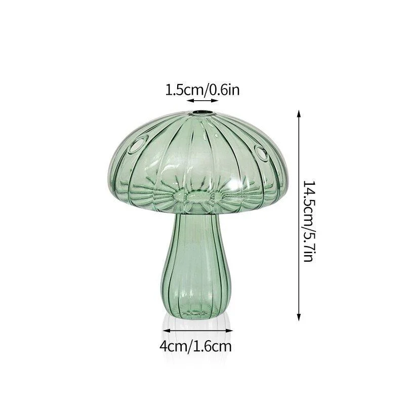 Cactus + Mushroom Shaped Glass Vases -  - #tag1#