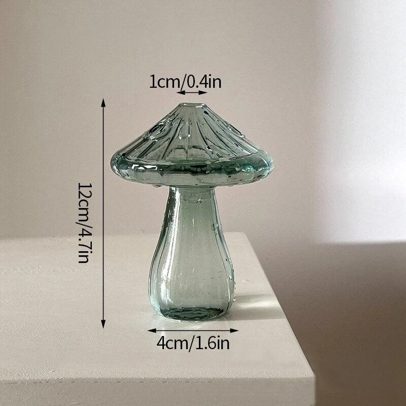 Cactus + Mushroom Shaped Glass Vases -  - #tag1#