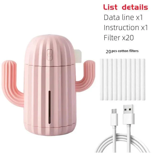 Cactus' Shaped Rechargeable Aromatherapy Humidifier -  - #tag1#