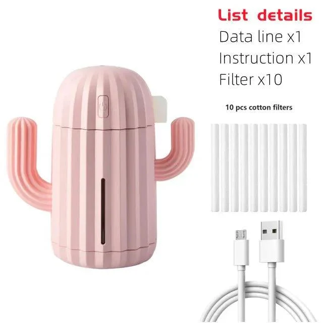 Cactus' Shaped Rechargeable Aromatherapy Humidifier -  - #tag1#