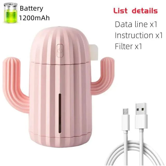 Cactus' Shaped Rechargeable Aromatherapy Humidifier -  - #tag1#
