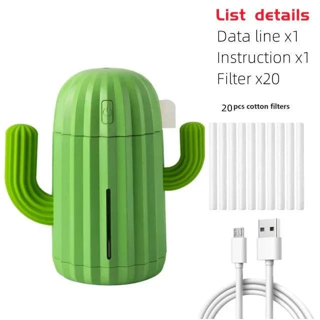 Cactus' Shaped Rechargeable Aromatherapy Humidifier -  - #tag1#