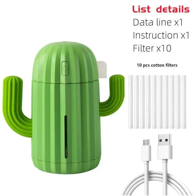 Cactus' Shaped Rechargeable Aromatherapy Humidifier -  - #tag1#