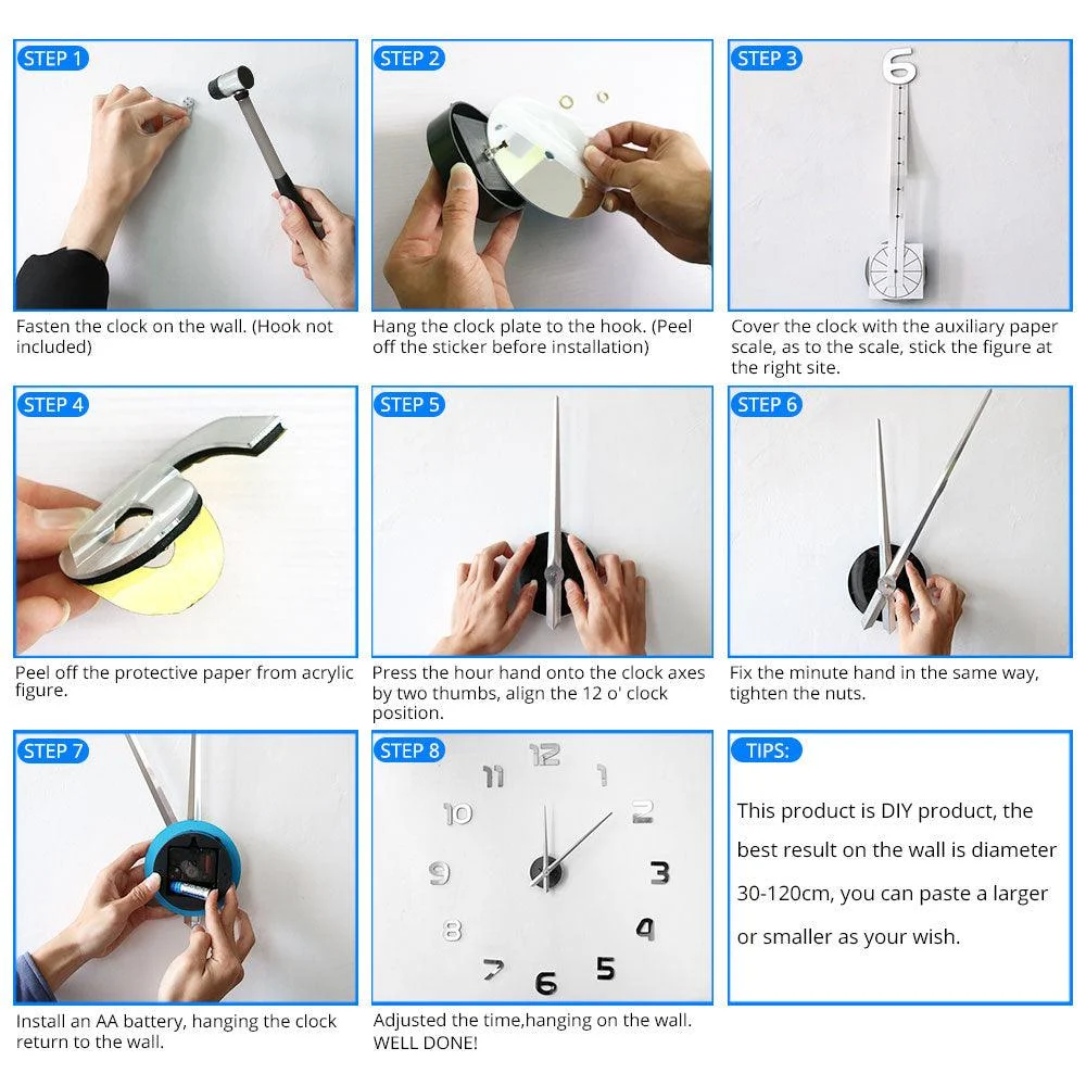 Cafe DIY Large Wall Clock Frameless Coffee Mug Coffee Bean -  - #tag1#