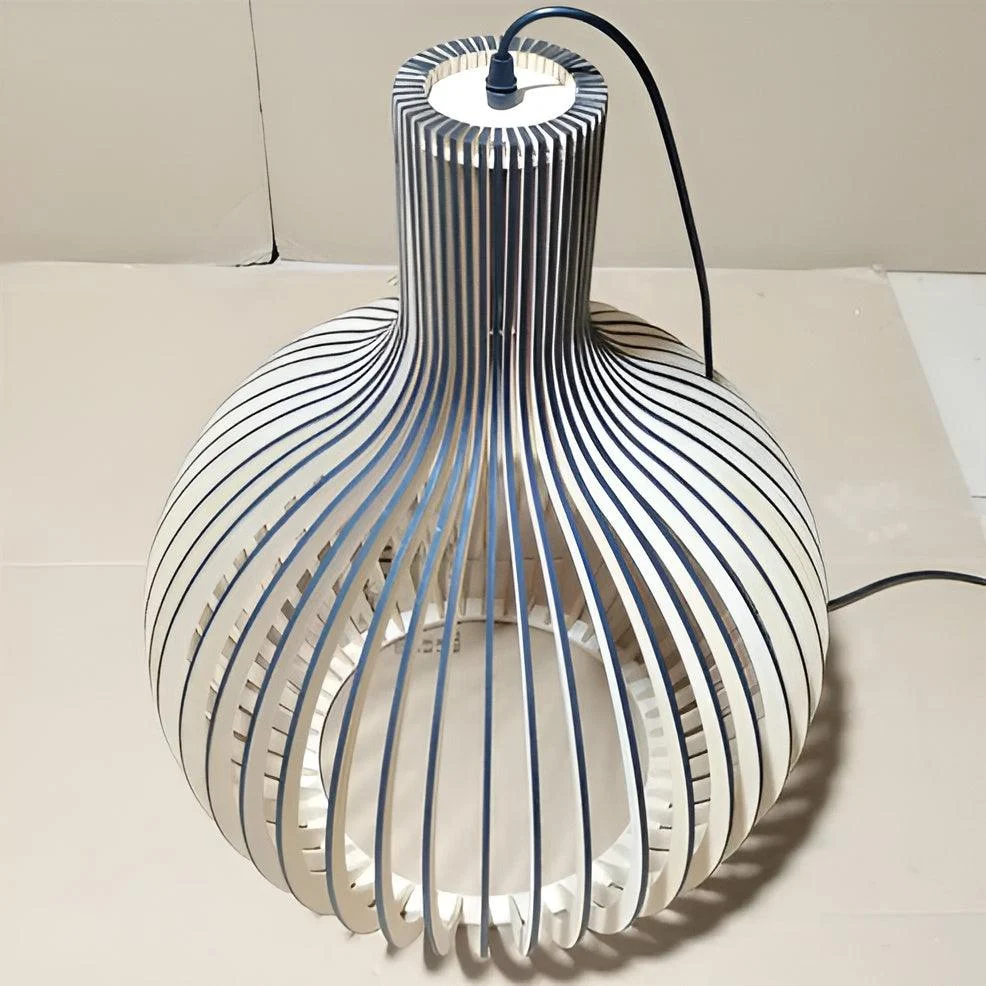 CageGlitz Pendant Light - Vintage-inspired Wood Hanging Light -  - #tag1#