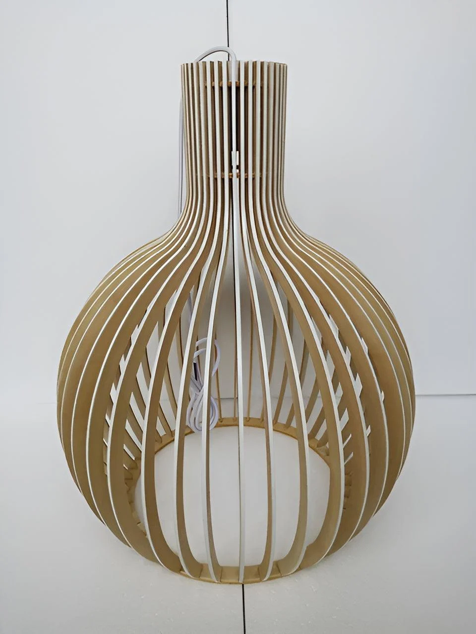 CageGlitz Pendant Light - Vintage-inspired Wood Hanging Light -  - #tag1#