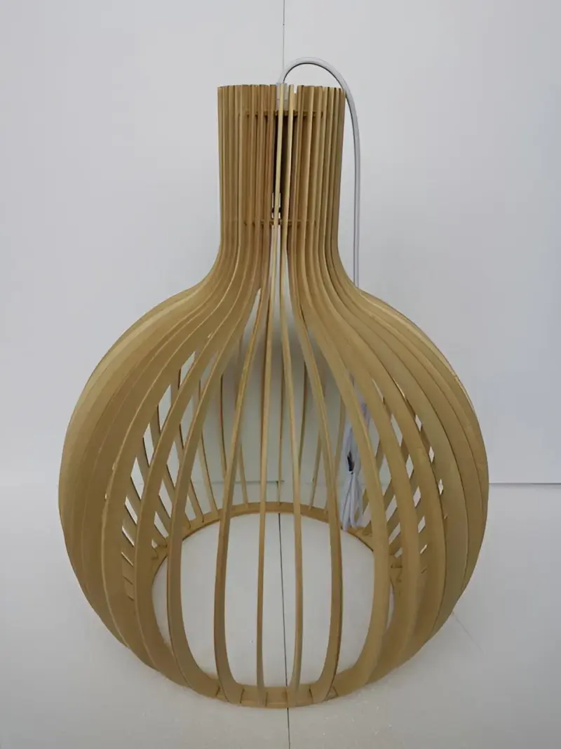 CageGlitz Pendant Light Vintage inspired Wood Hanging Light tag1