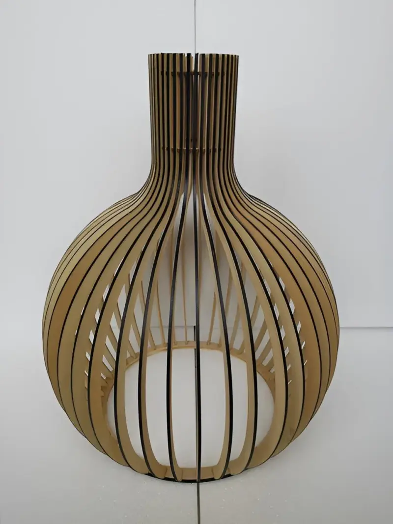 CageGlitz Pendant Light Vintage inspired Wood Hanging Light tag1