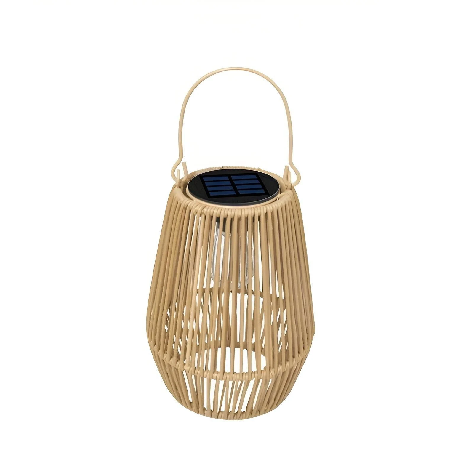 CageRattan Solar Lights Garden - Bamboo Solar Lights - Waterproof Hanging Lantern -  - #tag1#