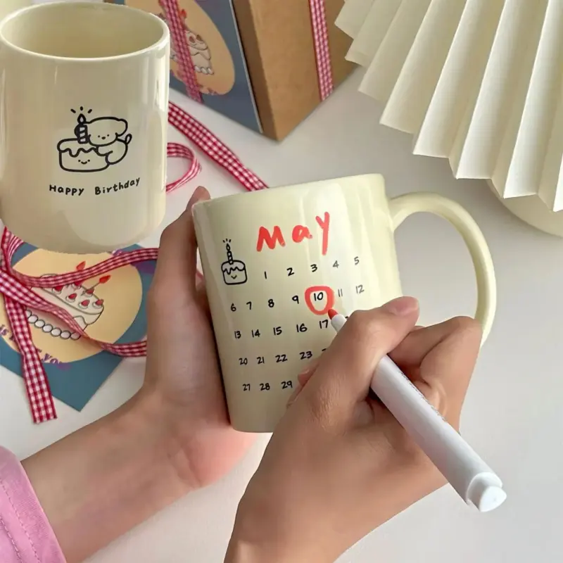 Calendar Ceramic Coffee Cup tag1