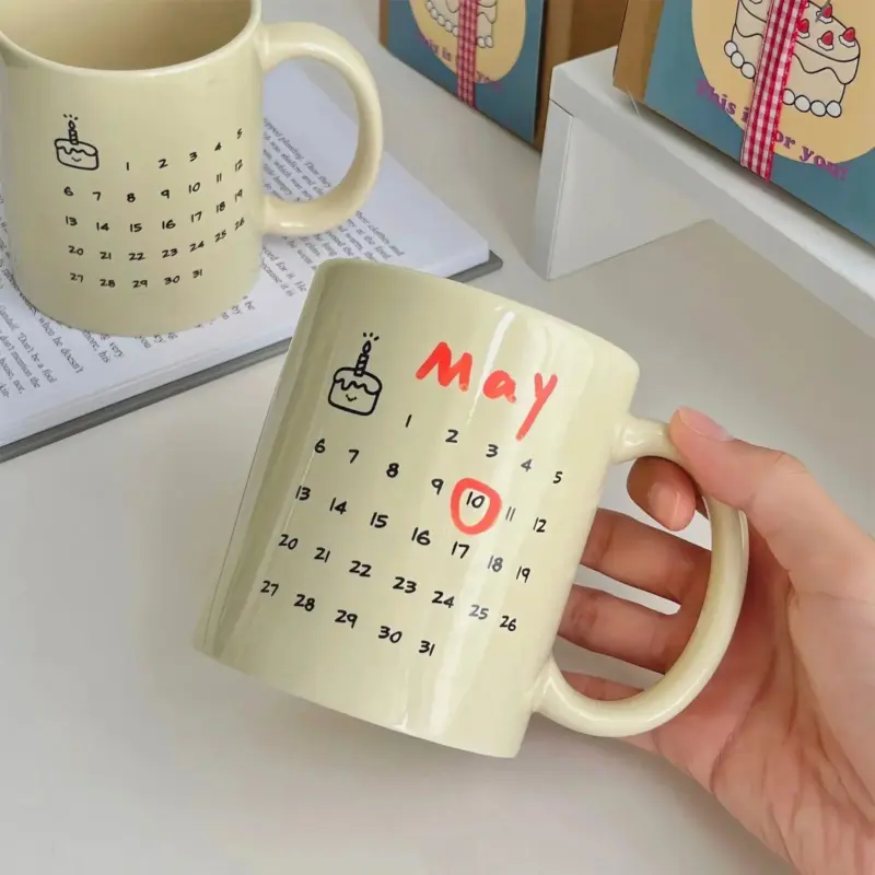 Calendar Ceramic Coffee Cup tag1