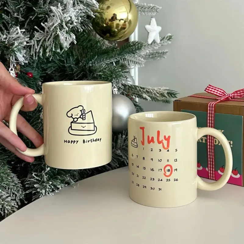 Calendar Ceramic Coffee Cup tag1