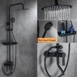 Calithea Modern Matte Brass Shower Set tag1