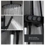 Calithea Modern Matte Brass Shower Set tag1
