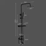 Calithea Modern Matte Brass Shower Set tag1