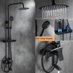 Calithea Modern Matte Brass Shower Set tag1