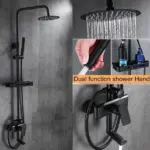 Calithea Modern Matte Brass Shower Set tag1