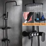 Calithea Modern Matte Brass Shower Set tag1