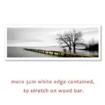 Calm Lake Surface Yellow Long Bridge Scene Black White Canvas Paintings Poster Prints Wall Art Pictures Living Room Home Decor tag1