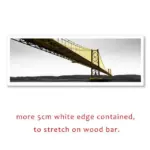 Calm Lake Surface Yellow Long Bridge Scene Black White Canvas Paintings Poster Prints Wall Art Pictures Living Room Home Decor tag1