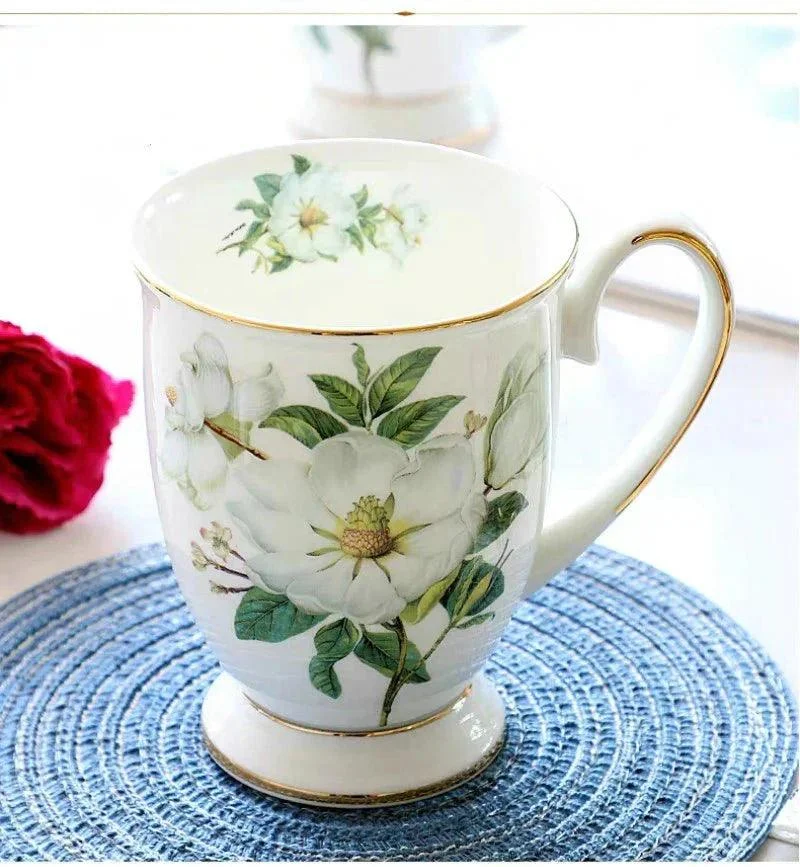 Camellia Bone China Coffee Mug -  - #tag1#