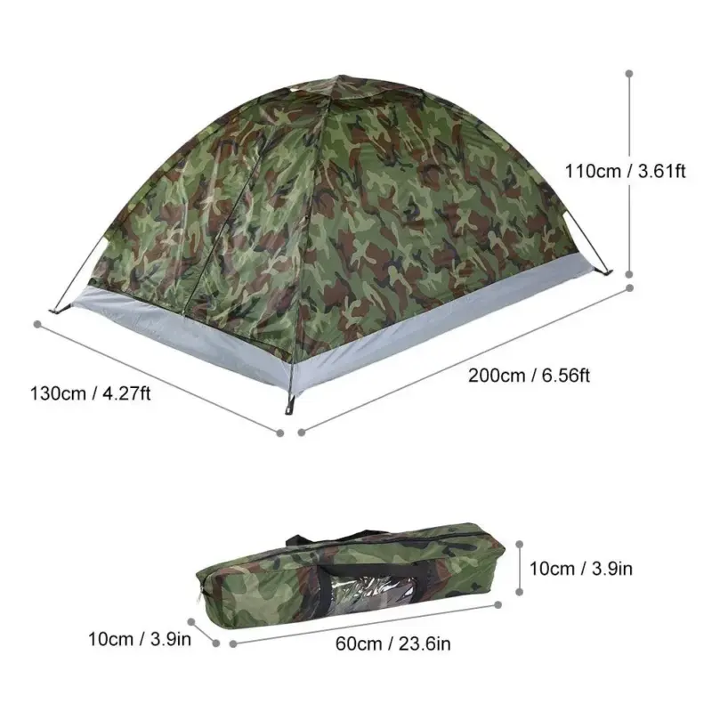 Camping Tent Waterproof Windproof UV Sunshade for 1 2 Persons tag1