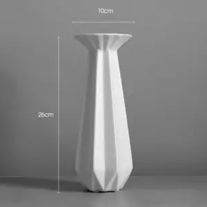 Candel Holder Pillar Porcelain White