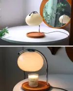 CandleGleam Dimmable Metal Glass Candle Warmer Lamp with Retro Charm tag1