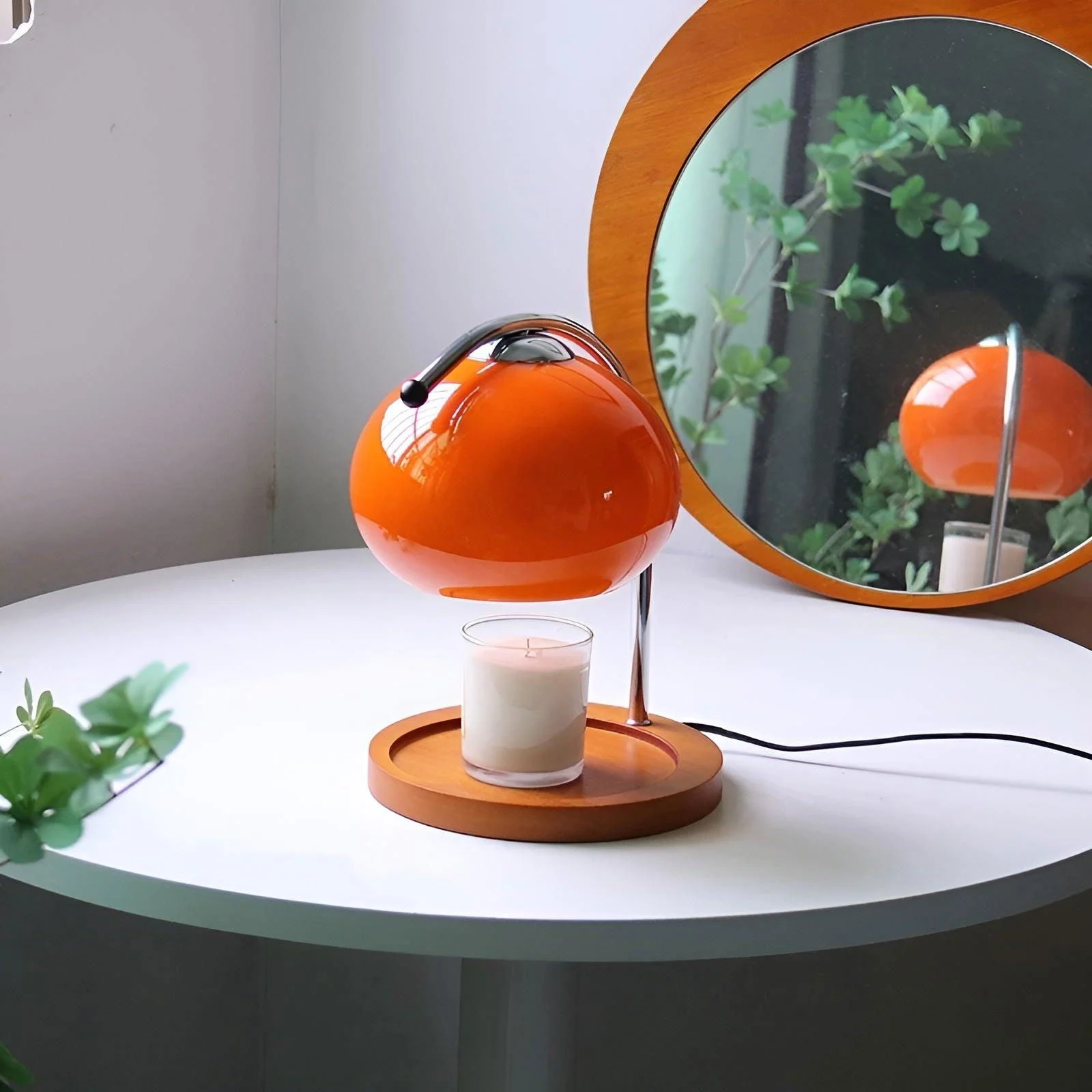 CandleGleam- Dimmable Metal-Glass-Candle Warmer-Lamp with Retro Charm -  - #tag1#