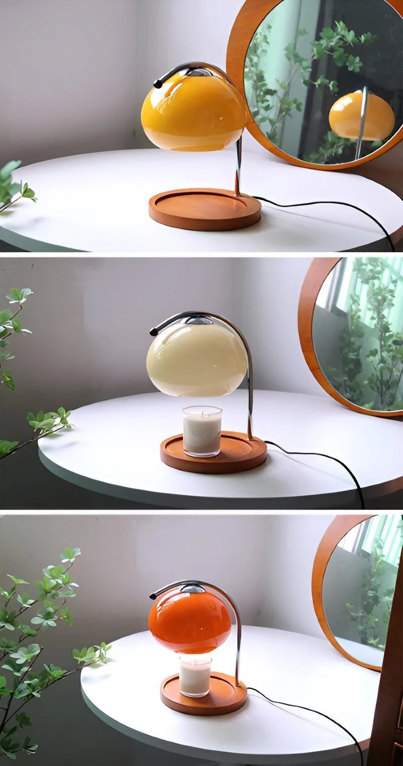 CandleGleam- Dimmable Metal-Glass-Candle Warmer-Lamp with Retro Charm -  - #tag1#
