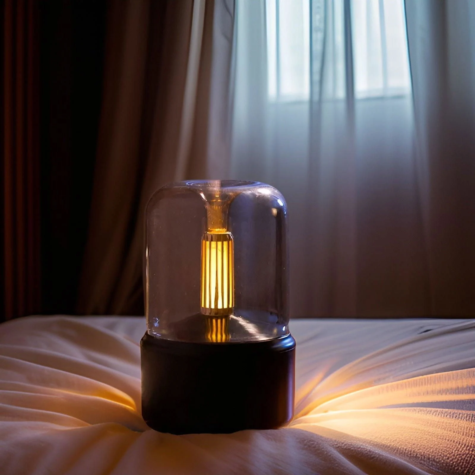 CandleGlow - 3D Flame USB Air Humidifier Aromatherapy Diffuser -  - #tag1#