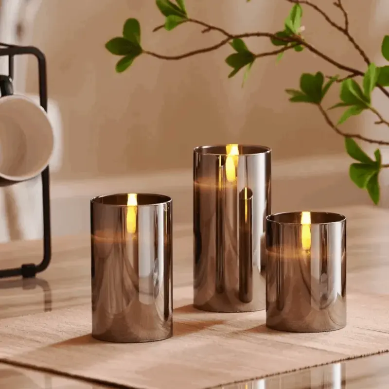 CandleLit Electric Realistic Candles Set of 3