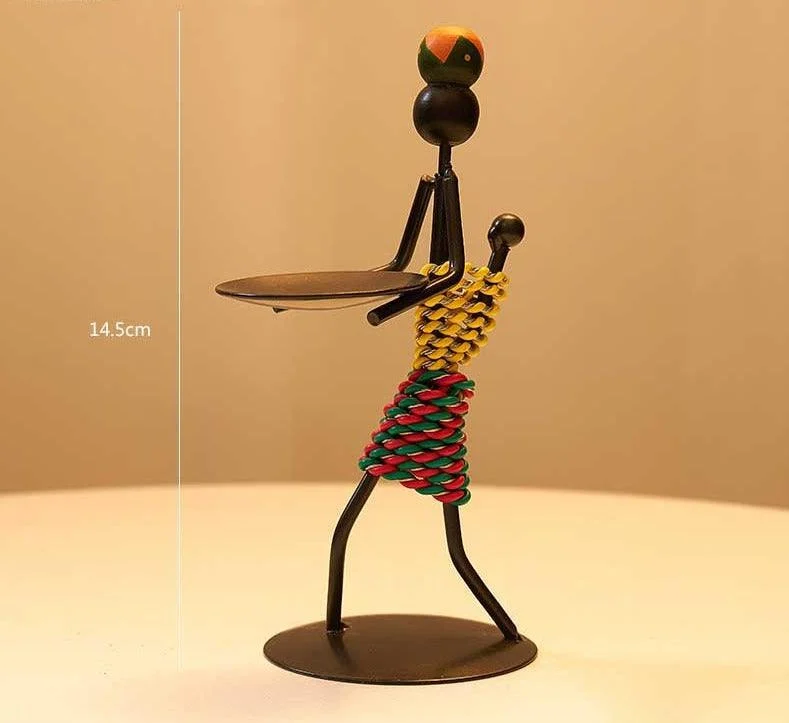 Candle Holder Vintage Maiden Moroccan Lamp Wrought Iron -