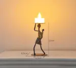 Candle Holder Vintage Maiden Moroccan Lamp Wrought Iron