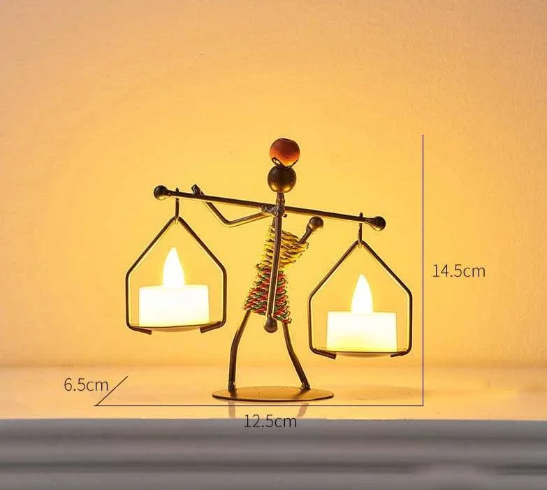 Candle Holder Vintage Maiden Moroccan Lamp Wrought Iron -