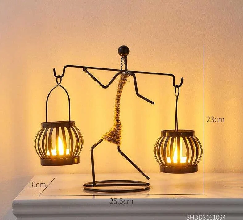 Candle Holder Vintage Maiden Moroccan Lamp Wrought Iron -