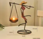 Candle Holder Vintage Maiden Moroccan Lamp Wrought Iron