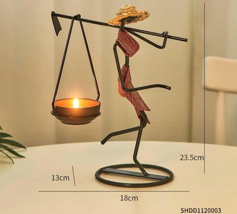 Candle Holder Vintage Maiden Moroccan Lamp Wrought Iron -