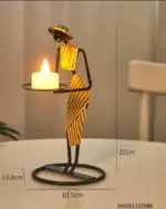 Candle Holder Vintage Maiden Moroccan Lamp Wrought Iron